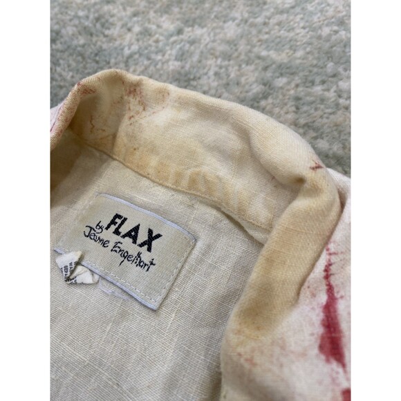 Flax by Jeanne Engelhart Size 1G (18-20) Autumn Leaves Leaf Print Button Down - Picture 3 of 7